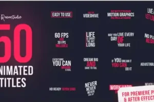 Ae字幕标题模板+Pr基本图形字幕预设双格式