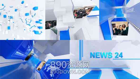 AE模板3D场景新闻片头NEWS报道介绍