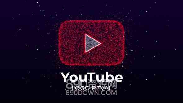 AE模板Youtube标志logo粒子特效动画