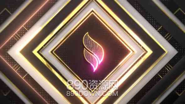 AE模板豪华金属质感科技logo标志动画