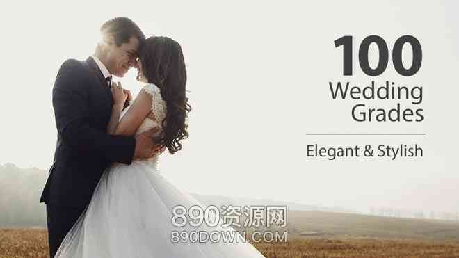 100种婚礼照片视频调色LUTS小清新色调滤镜效果预设