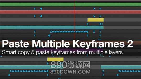 AE脚本多图层关键帧批量复制粘贴工具Paste Multiple Keyframes 2.0.9 +教程